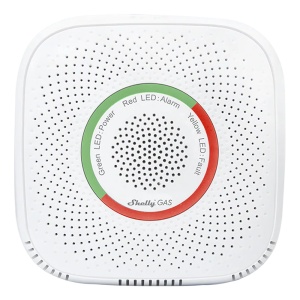 Shelly Gas LPG - Alarme Wi-Fi integrado para Gás Liquefeito de Petróleo (GLP) - Alerta sonoro (85dB) e luminoso integrado - Wi-Fi 2.4GHz / Saída de relé para eletroválvula - Suporta AC 110-240V / Saída para válvula DC12 V - Compatível com a Alexa e o Goog