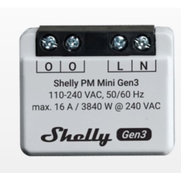 Shelly PM MINI GEN3 - MINI WIFI Motor Monitor Consommation 110/240VAC 16A