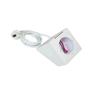 Shelly Wall Display Stand White - Suporte de secretária - Compatibilidade con Shelly Wall Display / - Tomada UE / Carregador USB - Cor Branca