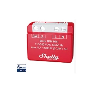 Shellywave1pmmini -Mini Module Switch for Z -Wave ™ Automation with power measurement 110/240VAC -8a