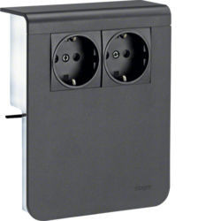 SL201159009011 - Sup. 2xschuko SL20115, schwarzer Graffiti Hager EAN: 4012740896160