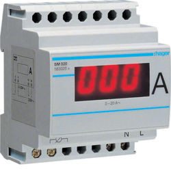 SM020 - Direkter digitaler Amperemeter 0-20A Hager EAN: 3250615630209