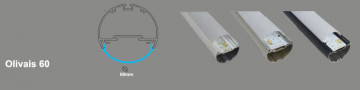 SOFLIGHT - 017.2820ANO.002.84 - LED-Leuchte 2820 mm Olivais 60 Anthrazit