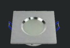 Soflight - SL50093 -Al - Fixe, carré, trou 65 mm, RIM 83x83 mm, aluminium IP65