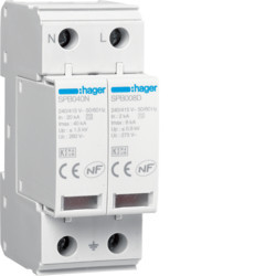 SPB208D - Limit. sobret. 2P TNS/TT 8kA HAGER EAN:3250615515438