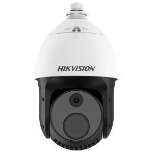 Speed ​​Dome Thermal Dual IP Hikvision Pro - Capteur thermique 256x192 Vox | Lentille 7 mm - Capteur optique 1 / 2,8 ”4 MPX | lentille 4,8 ~ 153 mm - Sensibilité thermique ≤ 35 mk | IP66 | Alarmes - détection et alarme préventive du feu - Taux de mesure du temps -20 ~ 5