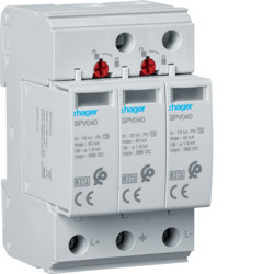 SPV340 - Limit. sobret. T2 2P 40kA fotovoltaico HAGER EAN:3250615514967