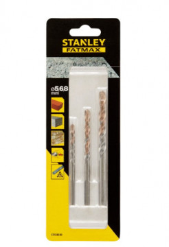 STANLEY - BROCAS PARA PEDRA - HASTE DE 3 FACES - CONJUNTOS - STA58680-QZ