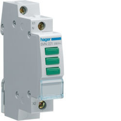 SVN221 - Bandera triple LED verde 230V AC HAGER Ean:3250615725523