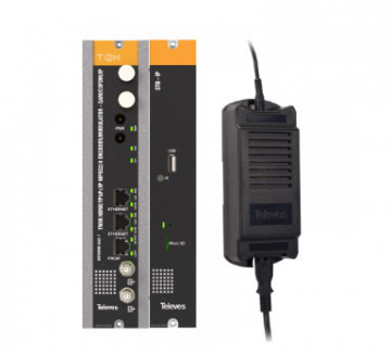 T.0x Corporate Channel Kit: set-top box Nemesis DS (Ref. 831815) + T.0x HDMI-IP Encoder (Ref. 563852) + power supply (ref. 562802)