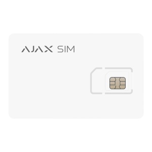 Tarjeta SIM Ajax - GlobalSIM Multi-Operador - 2G/3G/4G (LTE) - Velocidad de datos fija - Compatible solo con paneles Ajax Hub - Selección automática de la red más potente