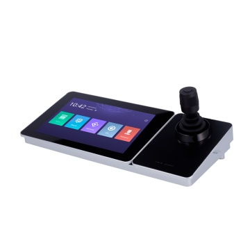Teclado Hikvision IP - Interface dupla: directo ou rede - Tela TFT LCD 10.1" - Rede por IP com conector RJ45 - Joystick 4 axis - Captura de imagens no local por USB