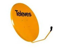 TELEVES - 753410 - 8424450145425 Parábola Compensar 1000 G.40dBi FE Naranja (Embalaje colectivo)