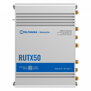 Teltonika Router 5G Industrial – 5G Sub-6Ghz SA/NSA – Dual-SIM-Dual-Modem – Wi-Fi 5 – GNSS-Positionierung – 5 RJ45-Gigabit-Ethernet-Ports