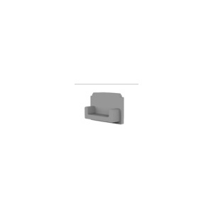 Topo s/ furo Plástico perfil CRATO Gris