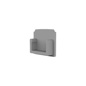 Topo s/ furo Plástico perfil ZÊZERE Gris