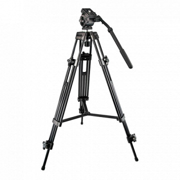 Tripode professionnel - Extensible jusqu'à 189 cm - Ajustement pour une utilisation à l'étranger - Couleur noire - compatible avec les chambres thermographiques et DS -2909ZJ - Central Stabilising Bar
