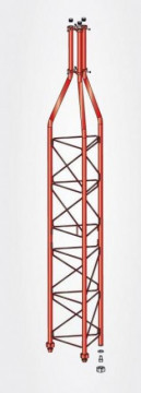 Turm Upper 450 Zink+Rot 3M (Ømáx Mast 62 mm)