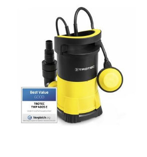 TWP 4005 und flache Pumpe für schmutzige Wassertrotec