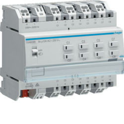 Txa608b - actor bin./est. 8 channels 10a Knx Hager Ean: 3250616048836