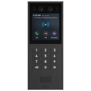 Videoporteiro IP antivandálico IK08 em superficie - Câmara dupla 2 Mpx | Áudio bidirecional - Facial, cartão, PIN, BLE e QR | 2 relés - Apartamentos | PoE+, SIP padrão - Ecrã TFT 4" tátil [%VAR%] | Manutenção da Cloud - Ligação via Cloud | Saída 12V