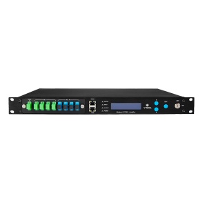 Vsol CATV PON EYDFA 4 portas 22 dbm - EYDFA PON de alta potência 1550 nm - Compatível com FTTx PON: EPON, GPON, 10GPON - Entradas de fibra dupla CATV/PON - Saída ajustável com DWDM ( 0~-4 dBm ) - Comprimento de onda operacional (1545 ~ 1565 nm)