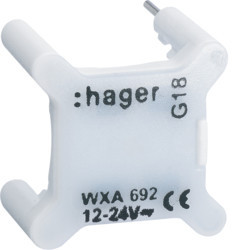 WXA695 - gallery Lâmpada p/interr. 12-24V, branco HAGER EAN:3250617190572