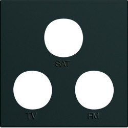 WXD256N - gallery 2M Espelho TV+FM+SAT, preto HAGER EAN:3250617190893