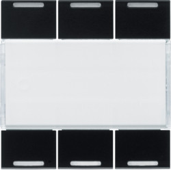 WXE316N - Llave x6 galería Knx con LED, negro HAGER Ean:3250618500264