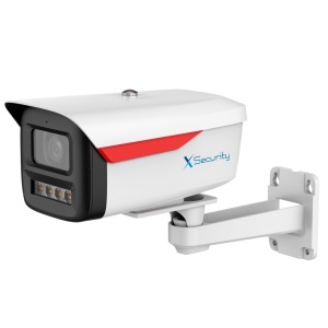 X-Security Câmara IP Bullet com suporte Wizcolor - 4 Megapíxel (2688x1520) | Sensor 1/1.8" F1.0 - Lente 3.6mm / LED branco 50m - WDR 120dB | Microfone embutido - WizSense, com classificação de pessoas e veículos - MicroSD 256GB | IP67
