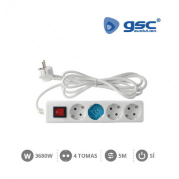 000000794 - 8436021947949 Multiple 4T + Int. (3x1,5 mm) 5m blanc