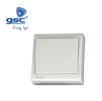 000200491 - 8436021944917Weißer Flächenschalter 80x80mm 10A 250V