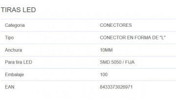 001502697 - 8433373026971 CLIPE IN L 10mm SMD5050/FIXED