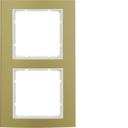 10123046 - B.3 - marco x2, dorado/blanco HAGER Ean:4011334236597