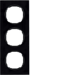 10132616 - R.8 - quadro x3, Vidro preto HAGER EAN:4011334502746