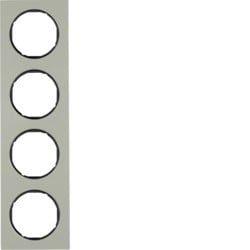 10142204 - R.3 - quadro x4 Inox, preto HAGER EAN:4011334393306