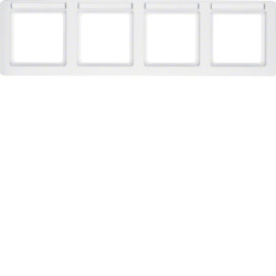 10246019 - Q.1 - quadro x4 p.-etiq. horiz., branco HAGER EAN:4011334320562