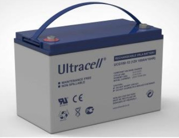 12V 100AH ​​Gel Battery (330 x 172 x 222 mm) - Ultracell UCG100-12