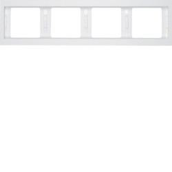 13837009 - K.1 - marco x4 bocina., blanco HAGER Ean:4011334263333