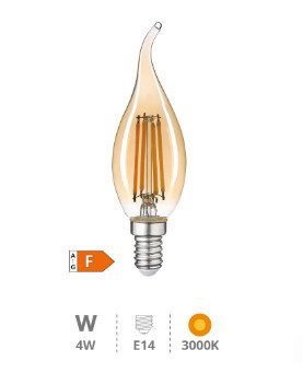200671003 - 8433373055681Lâmpada de vela LED antiguo estropeado para el viento 4W E14 2500K