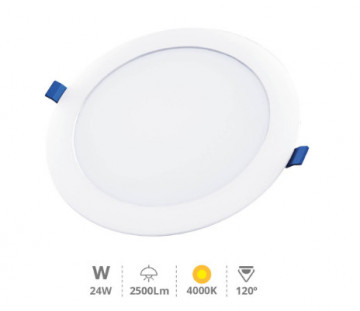 201000046 - 8433373054493Belur downlight redondo LED embutido 24W 4000K Branco