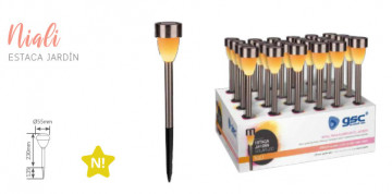 201210014 – 8433373069596Niali LED-Solar-Gartenstecker 1600–1800 K IP44 – Exp-Box mit 24 Einheiten