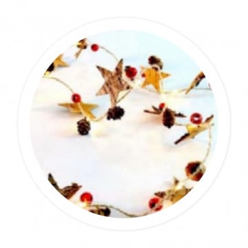 204690032 - 8433373074323 LEDS LED OF STARS, PUES AND RED FRUITS 1.8m HOT LIGHT