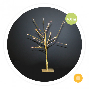 204690148 - 8433373074460árvore decorativo LED Condado 40cm 3xAA Dorado
