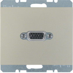 3315407004 - K.1/K.5 - salida VGA, inoxidable laca HAGER Ean:4011334330332