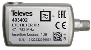 403402 -8424450179017 TELEVES - Filtrar LTE Alto Rechazo (HR) "F" 47...782MHz VHF/UHF (C21-59) Interior