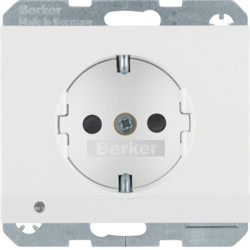41097009 - K.1 / K.5 - Schuko w / LED Orient., White Hager Ean: 4011334365815