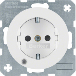 41102089 - R.1/R.3 - Schuko c/LED control, blanco HAGER Ean:4011334385080