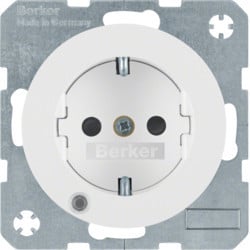 41102089 - R.1/R.3 - Schuko C/LED CONTROL, WHERE HAGER EAN: 4011334385080