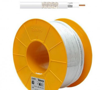 414801 -8424450170106 Fernseher - Koaxial Kabel SK6FPLUS PVC ECA -Klasse A+ Triple Shield TSH 19VATC.A Ø 1,00/4,6/6,8 mm Weiß